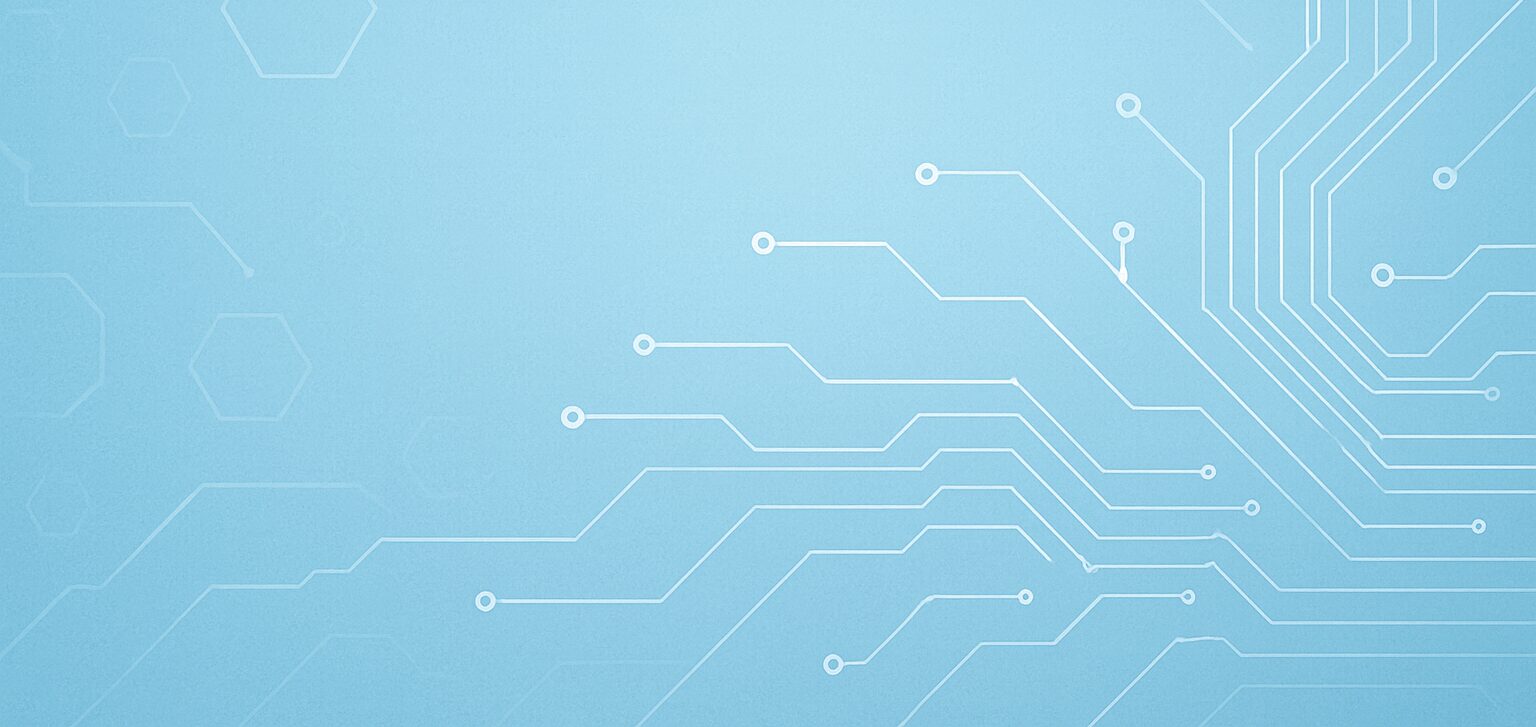 ライトブルーとホワイトを基調にしたITブログ「くまyy」のプロフィール用バナー画像